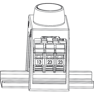 Schienenadapter für die Montage von Drucktastern SP22 - Produktfoto